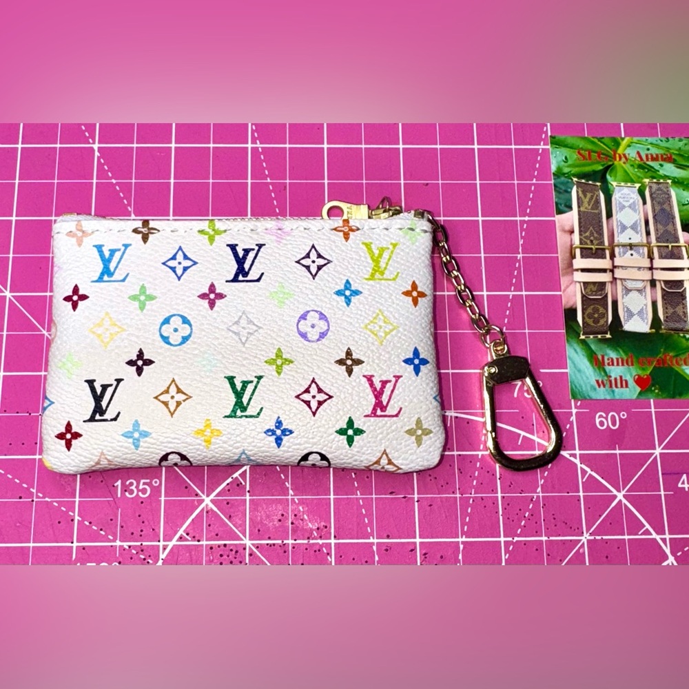 💖 Murakami Multicolor Key Pouch wallet card holder handmade with ❤️